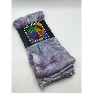 FOOT TRAFFIC Women's Blue-Pink Tie-Dye Printed Pull-On Tights SZ OS